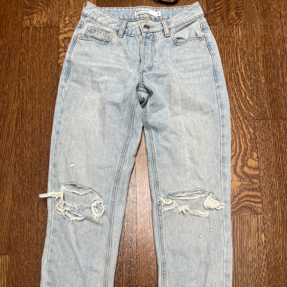 Light Wash Garage Ex-Boyfriend Ripped Jeans - Size 23/00